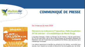 03/03/2020 - Découvrez ou re découvrez l’’exposition « Halte à la pollution de l’air intérieur » à la médiathèque du Morne Rouge