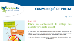 02/04/2020 - Même en confinement, le brûlage des déchets verts reste interdit !