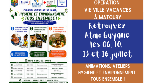 Opération «&nbsp;Vie Ville Vacances&nbsp;»&nbsp;: Atmo Guyane anime l’été des jeunes à Matoury&nbsp;! 